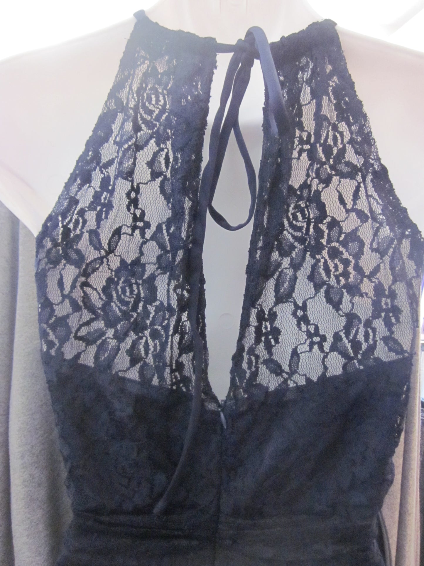 Short High Neck Lace Dress Size 10 Style B100 - MISS LESTER'S