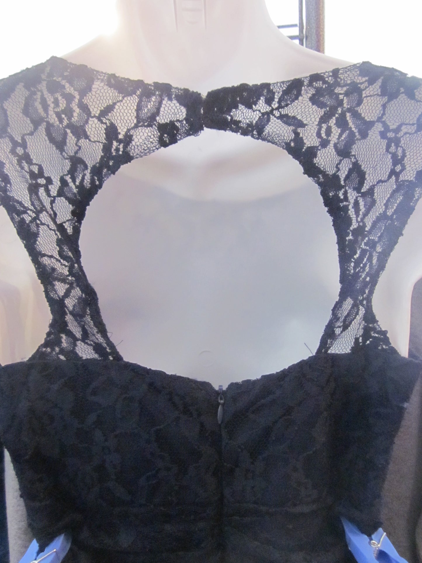 Short Lace Sweetheart & Open Back Dress Size 8 Style B770 - MISS LESTER'S