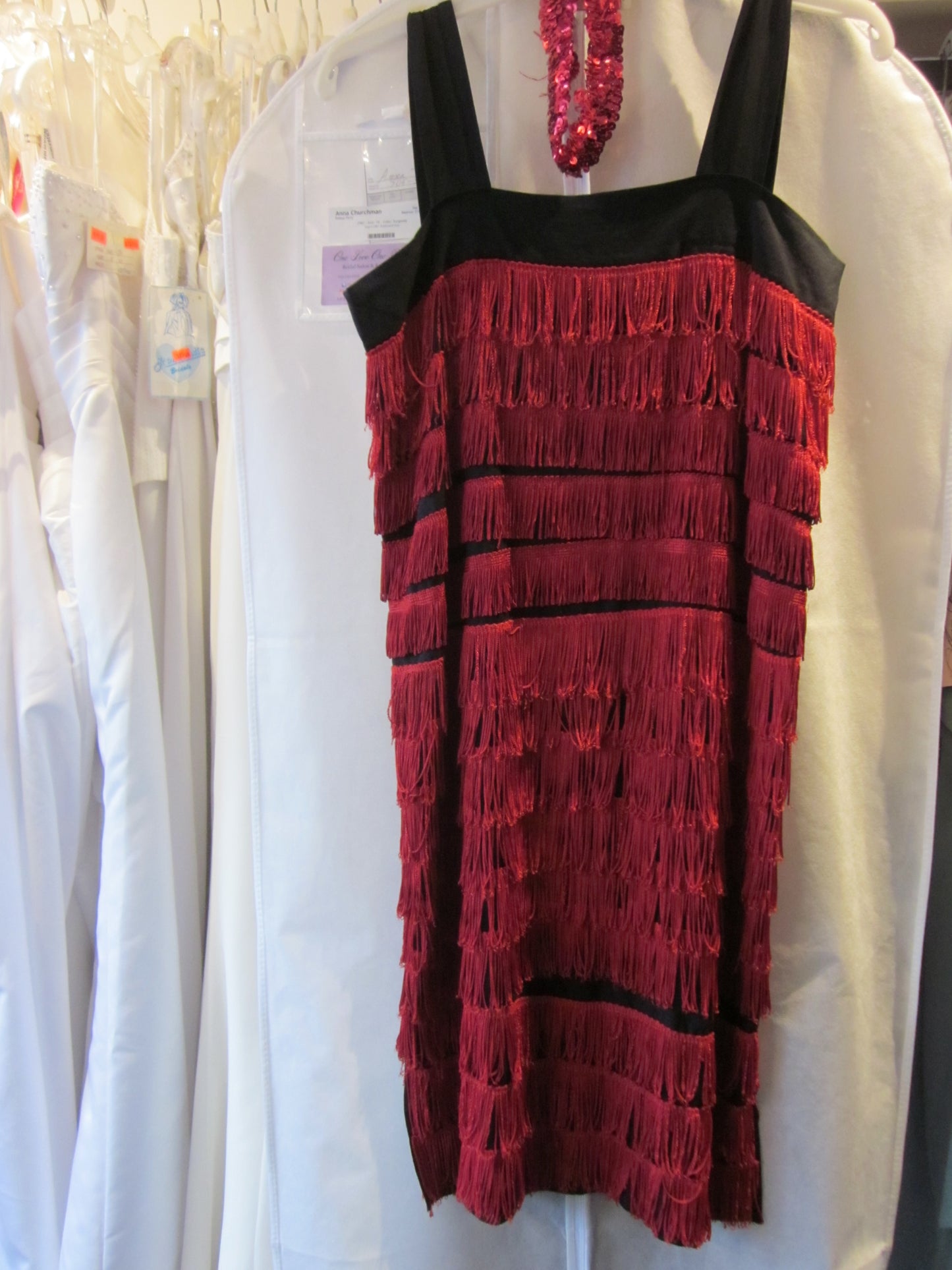 Small Adult Red Flapper Costume 19 - MISS LESTER'S