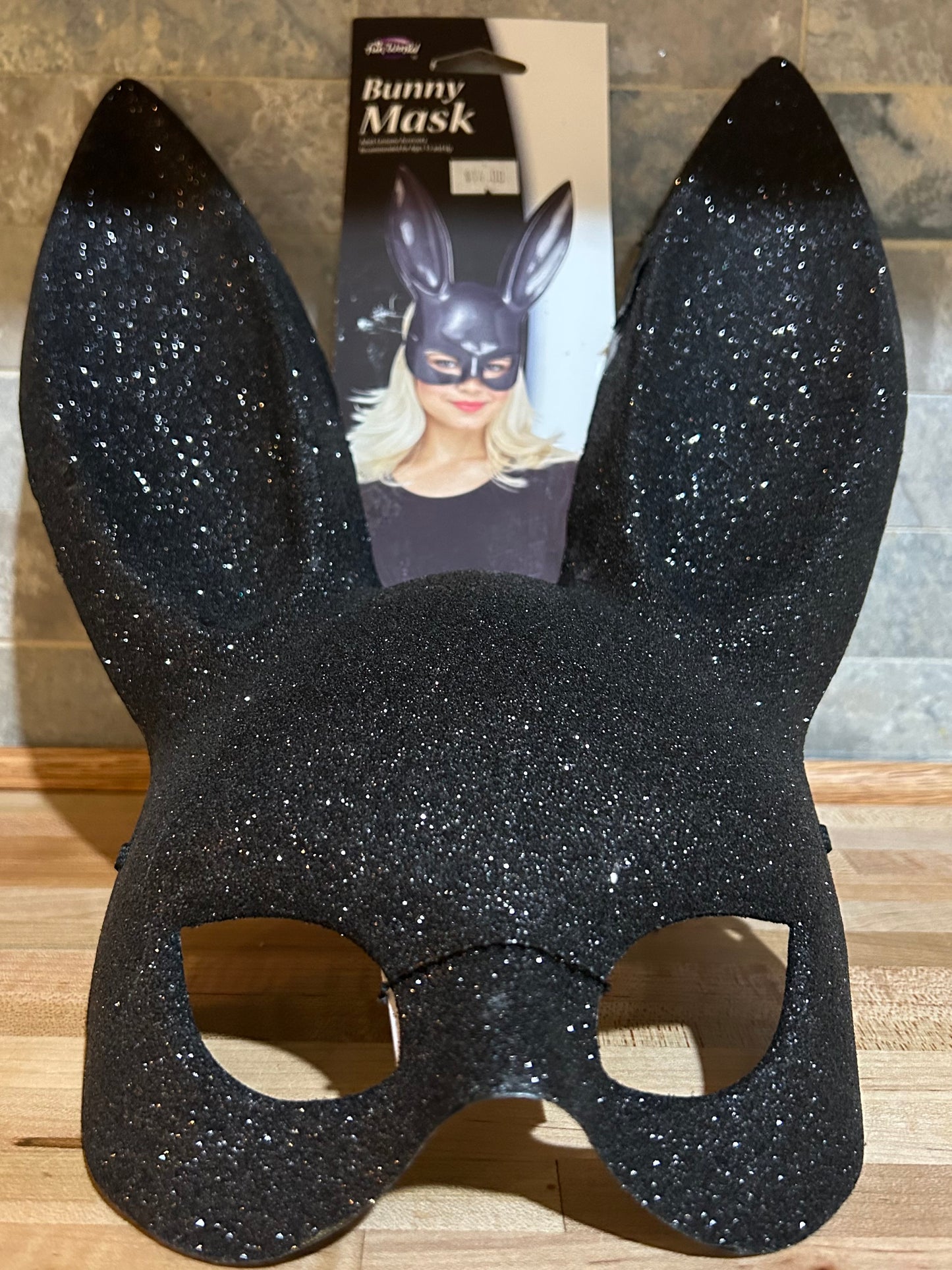 Black Bunny Girl Face Mask 93396 - MISS LESTER'S