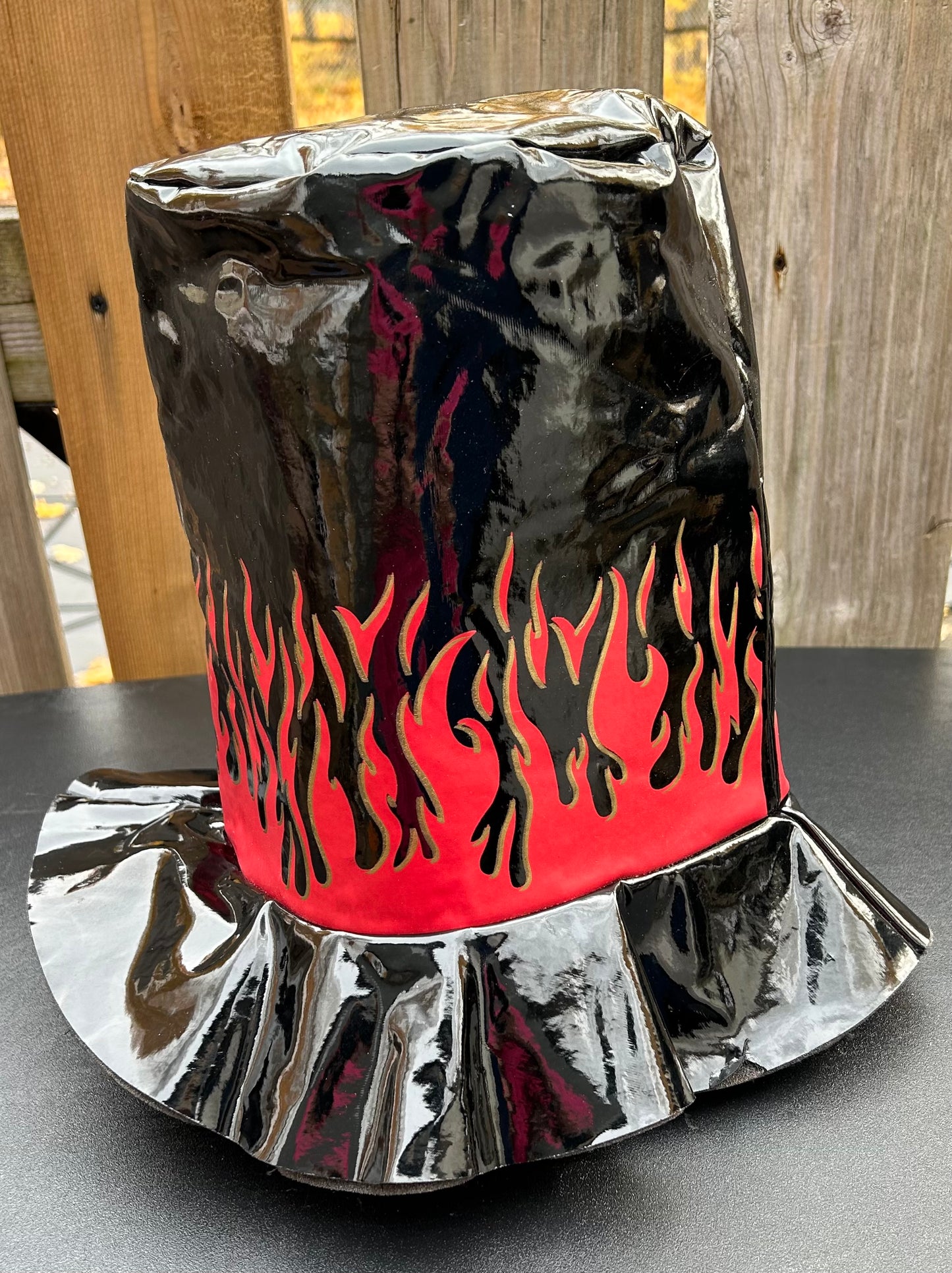 Hot as Hell Vinyl Oversized Black Top Hat - MISS LESTER'S