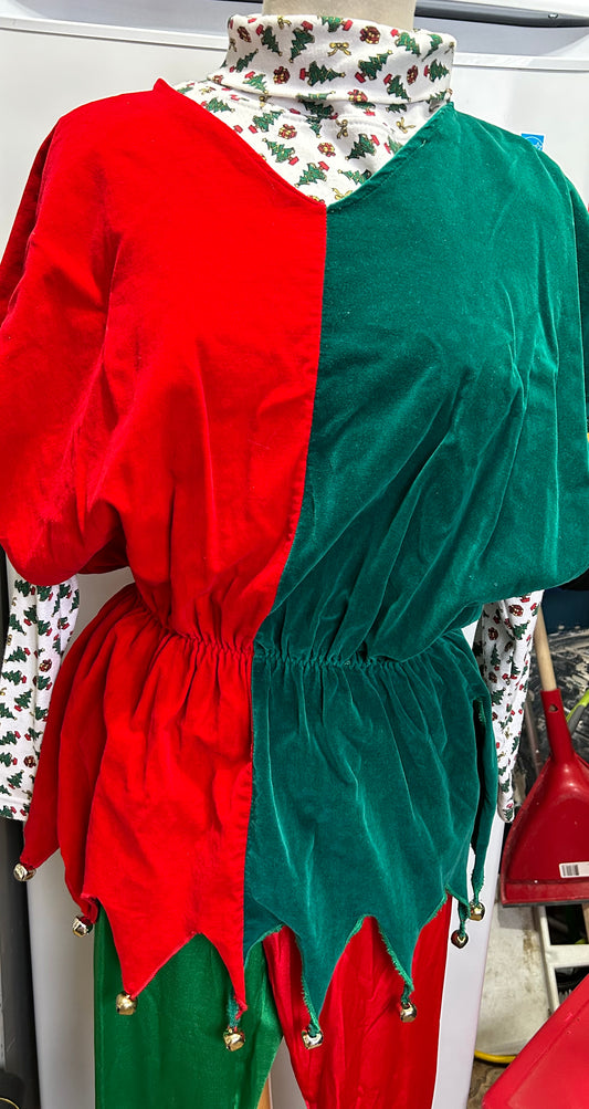 Christmas Elf Costume With Bells - MISS LESTER'S 