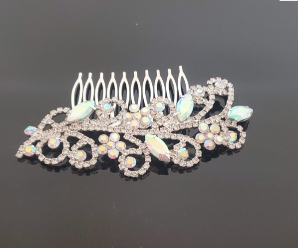 Fh2 AB Crystal Rhinestone Hair Comb CO0308 - MISS LESTER'S
