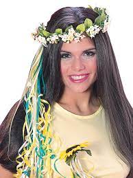 70's Flower Child Head Piece and Wand for Adults 1770