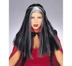Black Witch Wig with White Streak 50703 - MISS LESTER'S