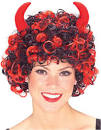 Curly Red/Black Devil Wig 51151 - MISS LESTER'S