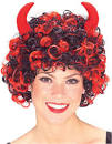 Curly Red/Black  Devil Wig 51151 - MISS LESTER'S 