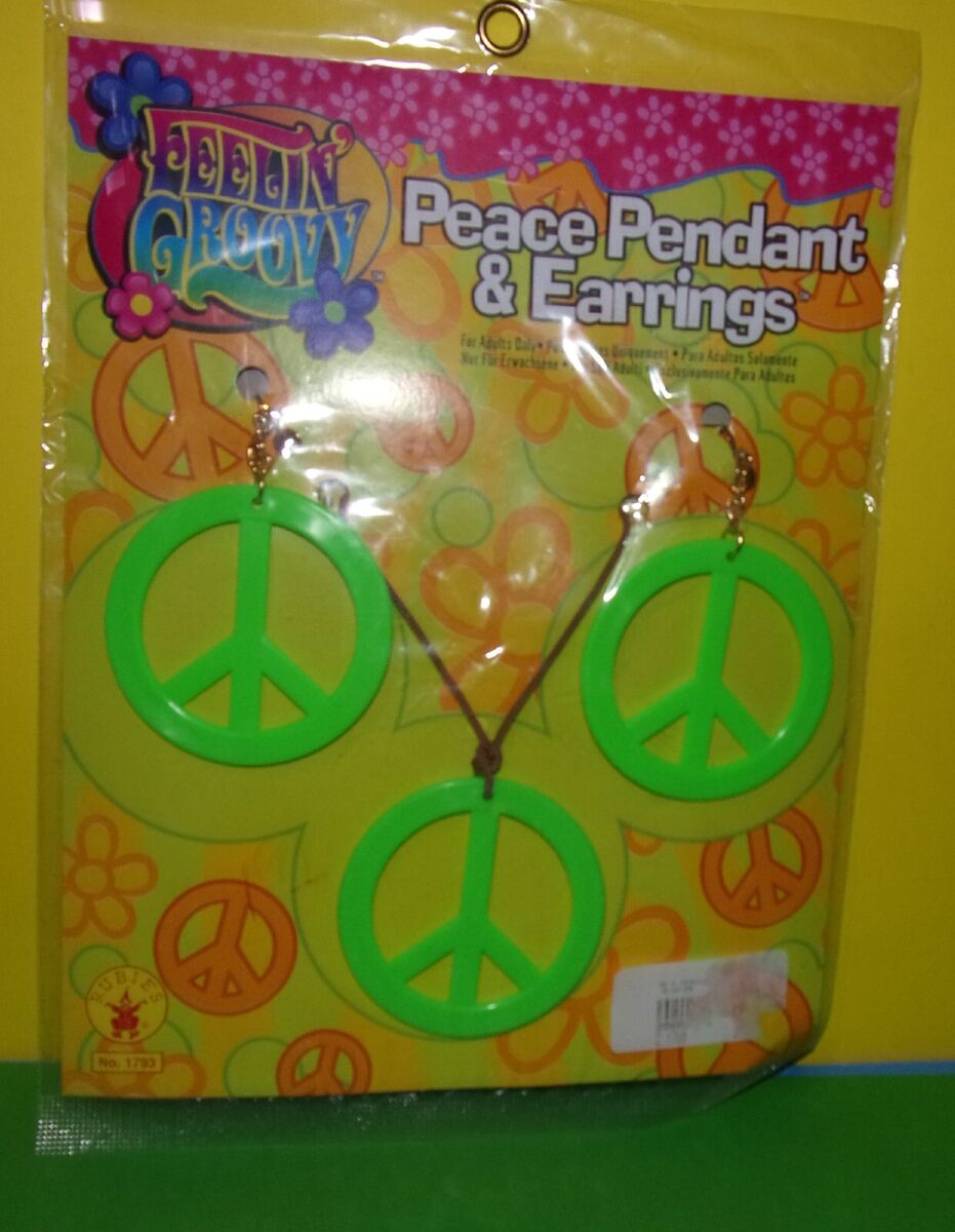 70's Peace Pendant and Earings - MISS LESTER'S
