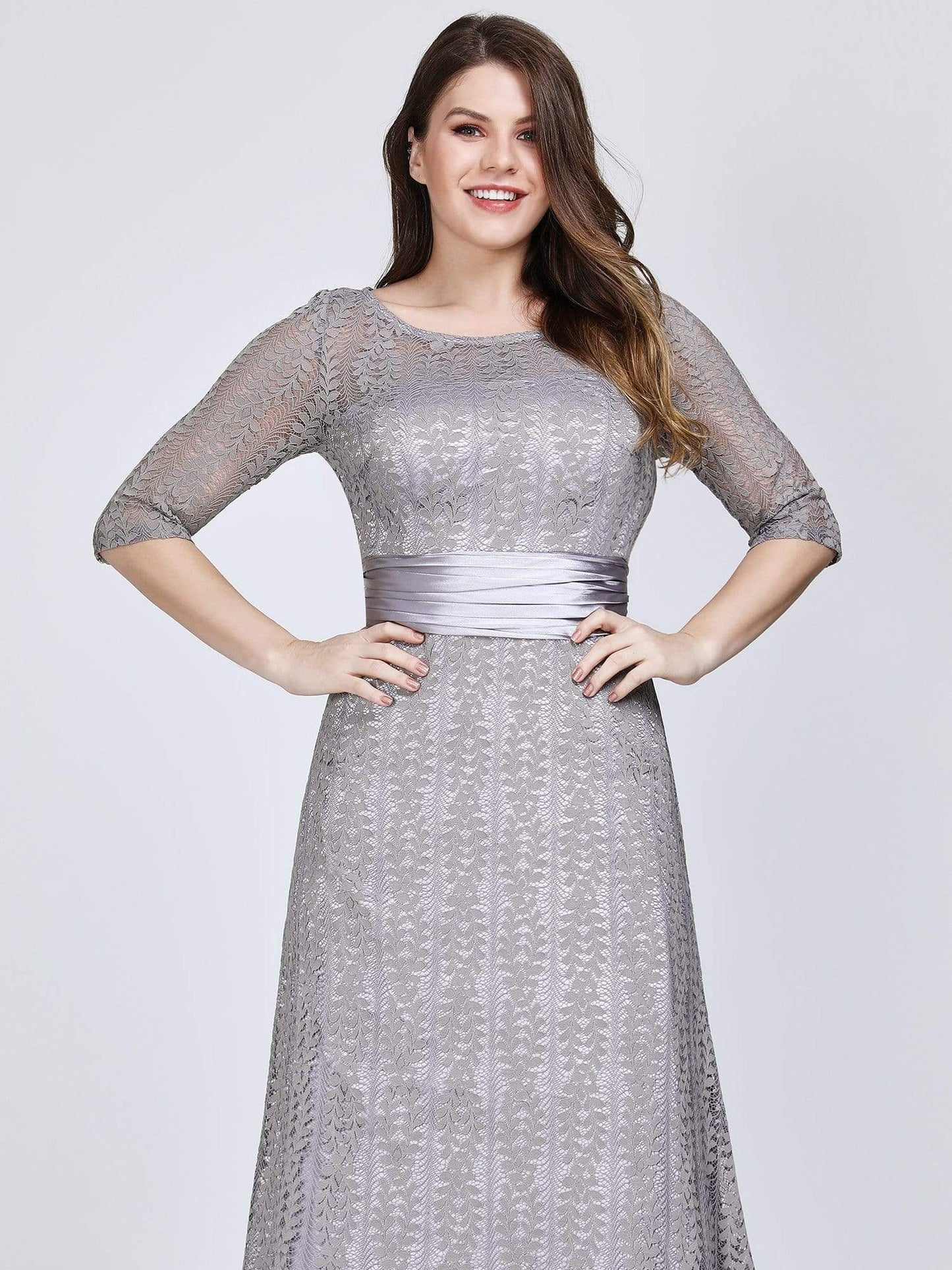 Round Neck Plus Size Dress Size 22 Style 78088 - MISS LESTER'S