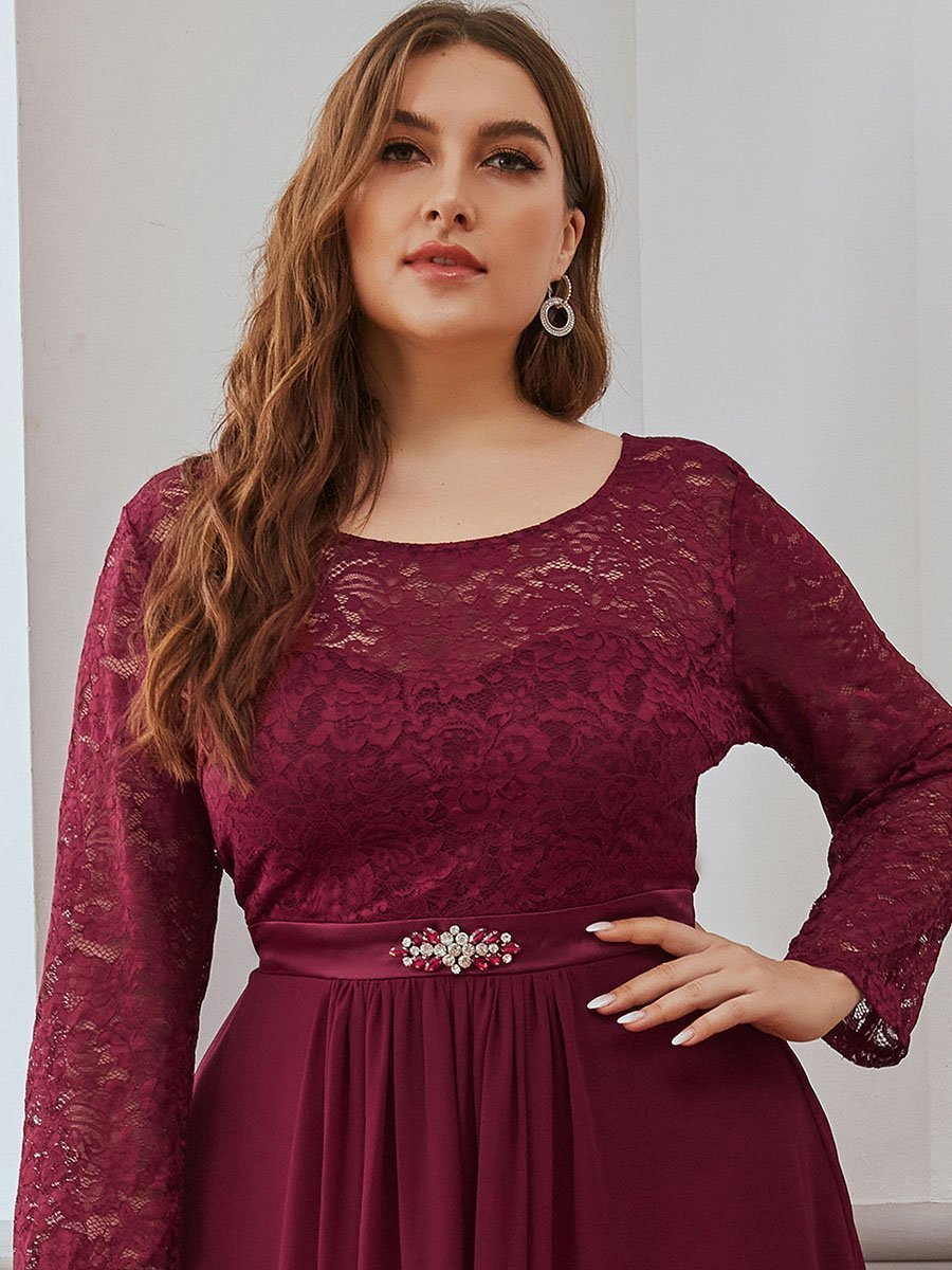 Long Chiffon Dress Size 26 Style 59007 - MISS LESTER'S