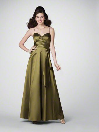 Spaghetti Strap Taffeta Long Gown Size 12 Style C7186 - MISS LESTER'S