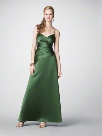 Spaghetti Strap Satin Long Gown Size 12 Style C7199L - MISS LESTER'S