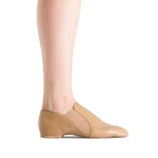 Bloch SO499G Child Tan Leather Elasta Jazz Booties - MISS LESTER'S
