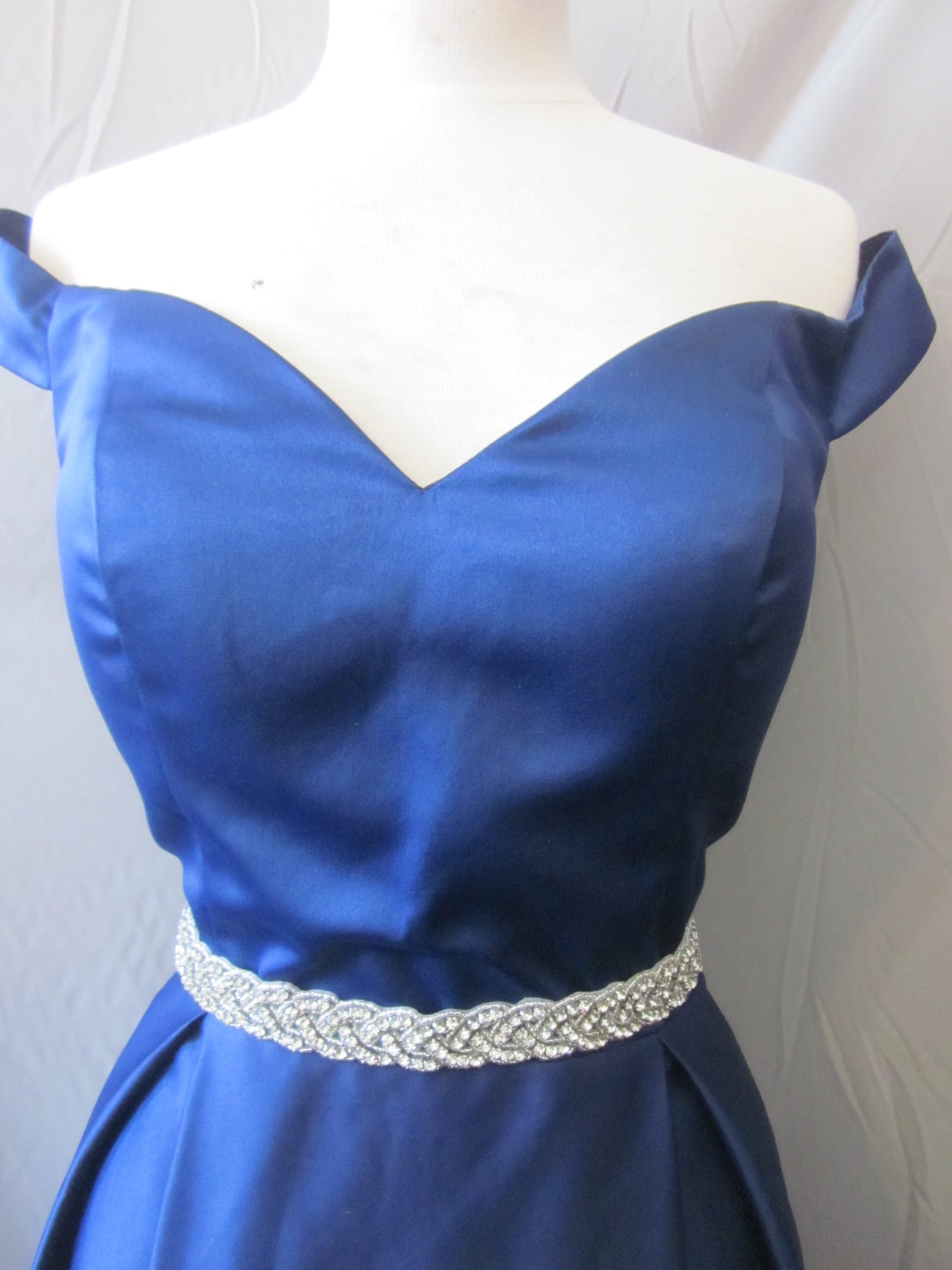 Rhinestone Belt With Blue Sash Style S214 - MISS LESTER'S