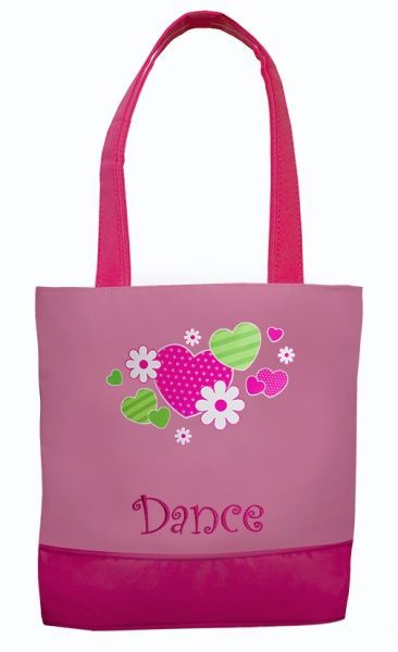 Dance Bag HNF-01 Hearts & Flowers Tote - MISS LESTER'S 