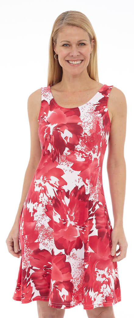 Scoop Neck A-Line Tank Dress Style JP-5054 - MISS LESTER'S