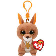 Kipper Brown Kangaroo TY Beanie Boos Keychain - MISS LESTER'S