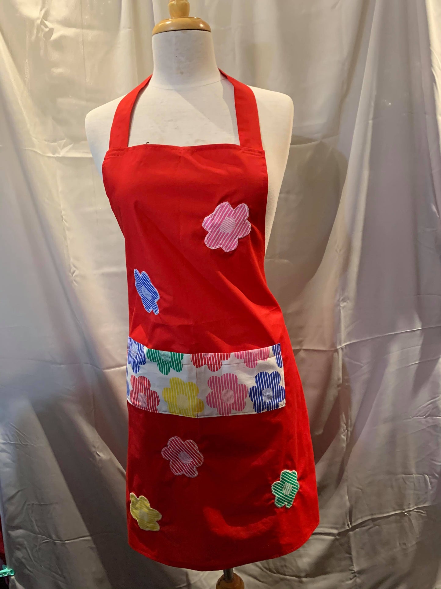 Red Apron One Size Style AP01 - MISS LESTER'S