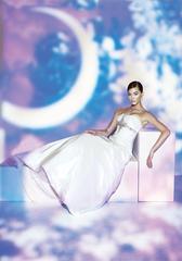Strapless Taffeta A Line Bridal Gown Size 6 2945 - MISS LESTER'S 