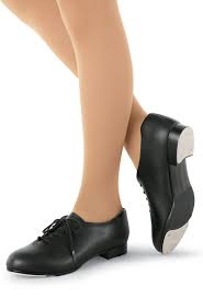 Angelo Luzio 385  Full Sole Lace Up Mens Black Tap Shoe - MISS LESTER'S 