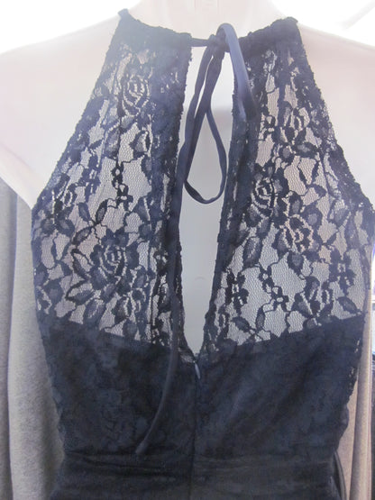 Short High Neck Lace Dress Size 10 Style B100 - MISS LESTER'S 