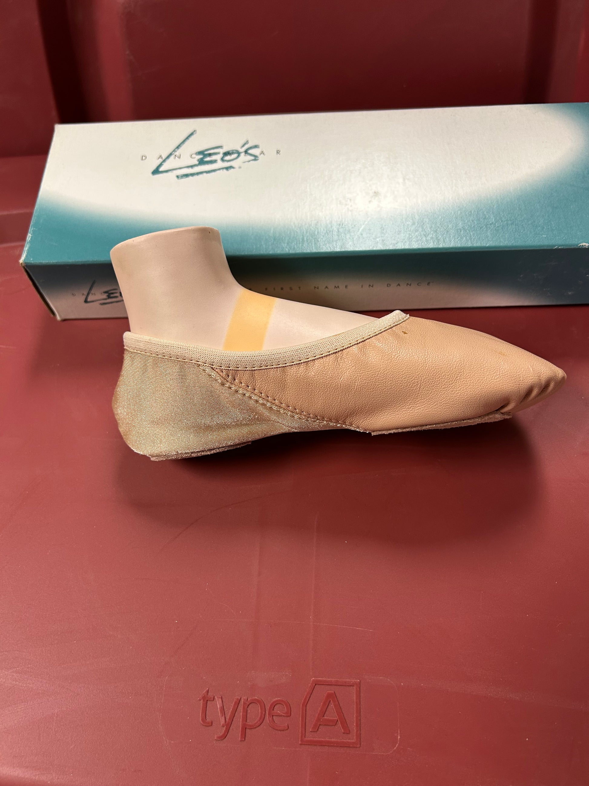Leo 035  Lycra Leather Ballet  Slipper - MISS LESTER'S 