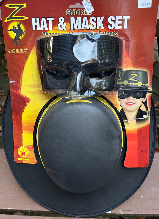 Child Zorro Hat and Mask Set 5234 - MISS LESTER'S 