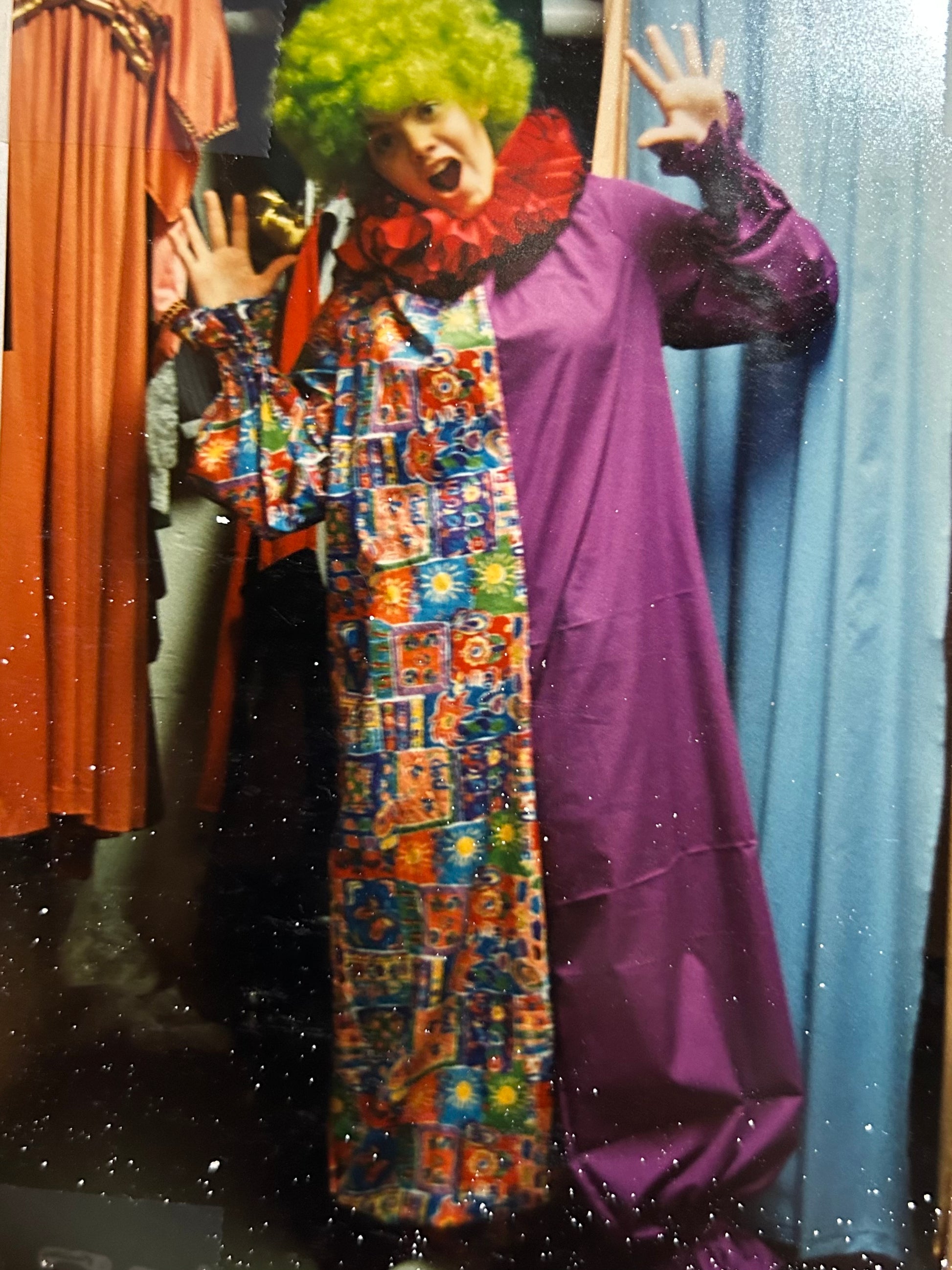 Small Adult One Piece Clown Costume 1 - MISS LESTER'S 