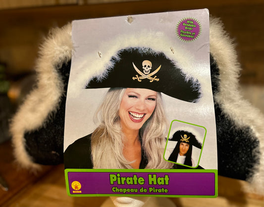 Adult Velour Pirate Hat with Marabou 49316 - MISS LESTER'S 