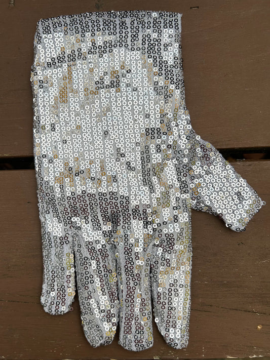 Silver Sequin Glove - MISS LESTER'S 