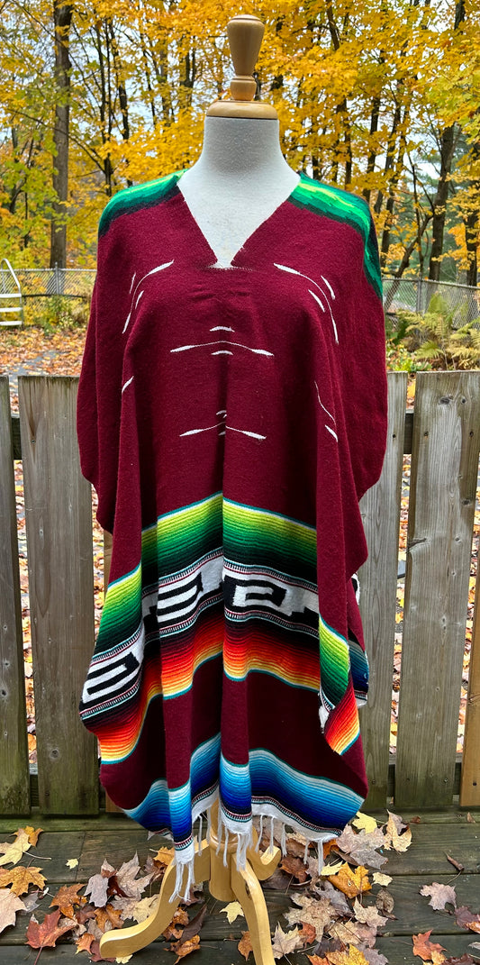 Medium Adult Mexican Poncho  65 - MISS LESTER'S 