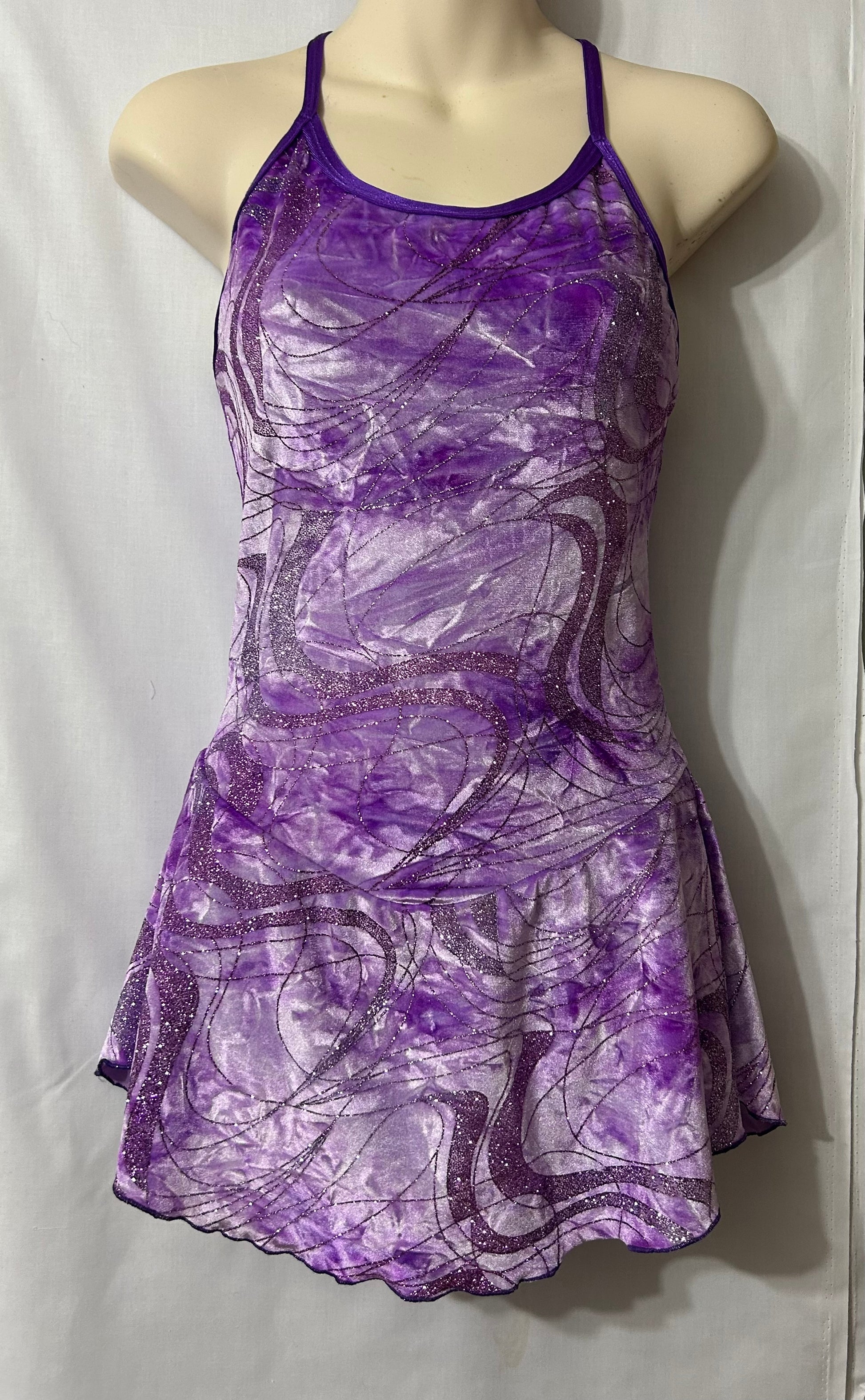 Quad Club QC0921 Adult Small Purple Tie Dye Skate Dress Quad Club QC0921 Adult Small Purple Tie Dye Skate Dress