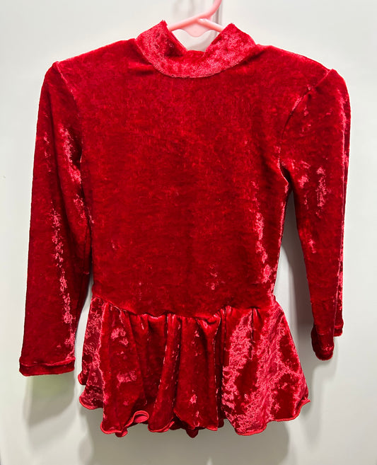 Body Wrappers  2116 Child 4-6  Velvet Skate Dress - MISS LESTER'S 