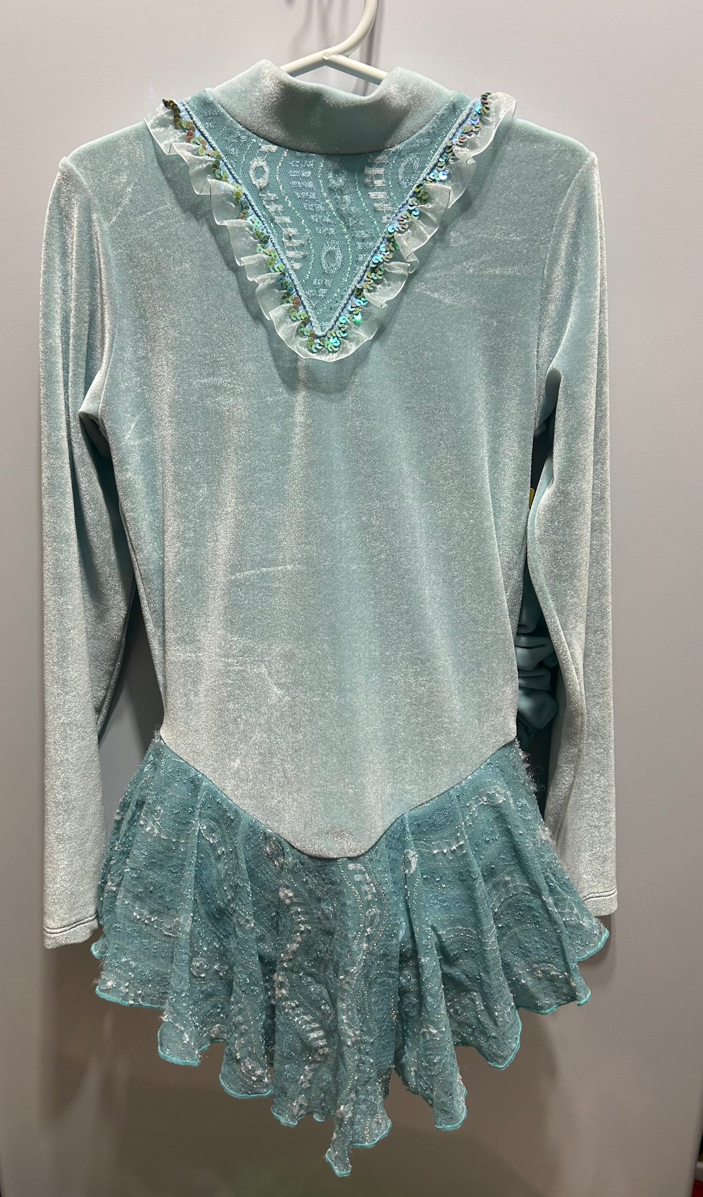 Jerry's 136 Youth 10-12 Aqua Fountain Velvet Skate Dress - MISS LESTER'S 