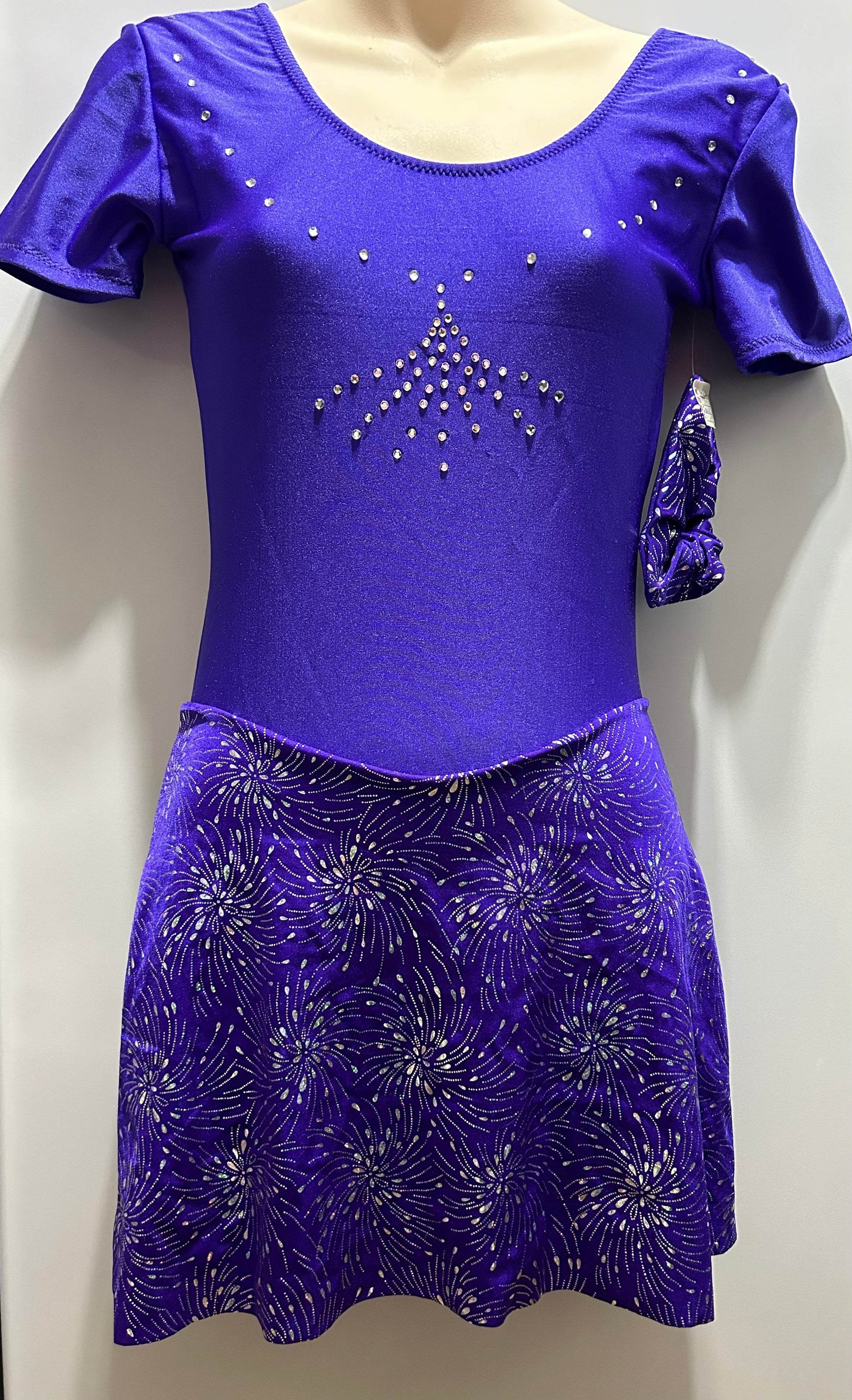 Adult Small Sparkling Purple Skate Dress - MISS LESTER'S 