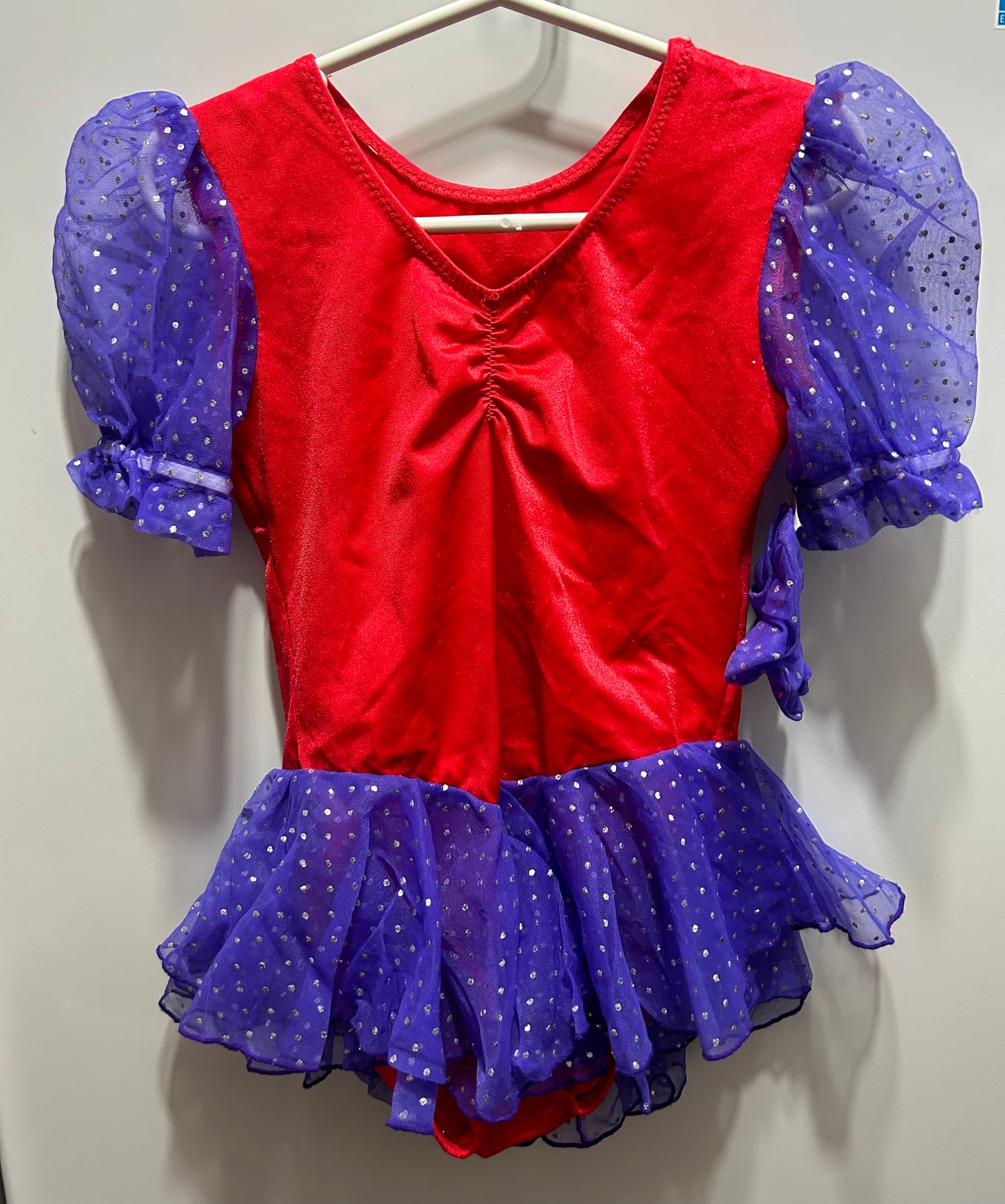 Red/Purple Child 6X-7 Skate Dress - MISS LESTER'S 