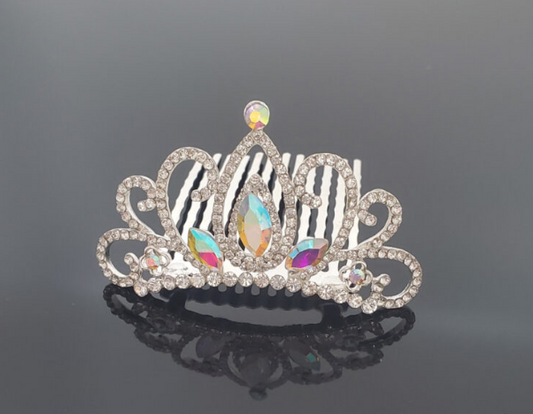 Fh2 Small AB & Crystal Rhinestone Tiara TR0401 - MISS LESTER'S 
