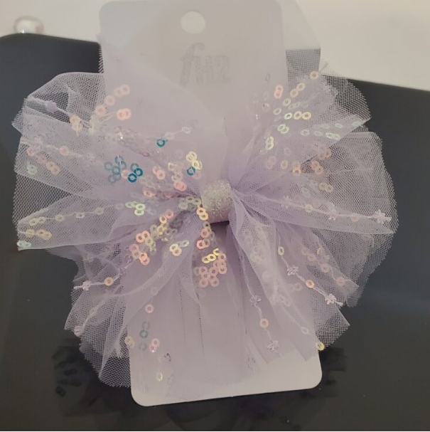 Fh2 Pastel Hair Bows With Sequins HC0005 - MISS LESTER'S 