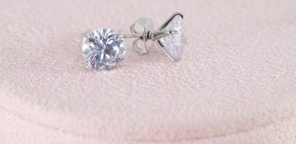 Fh2 10 mm Rhinestone Pierced Earring AZ0017 - MISS LESTER'S 