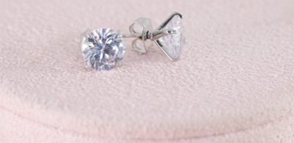 Fh2 10 mm Rhinestone Pierced Earring AZ0017 - MISS LESTER'S 