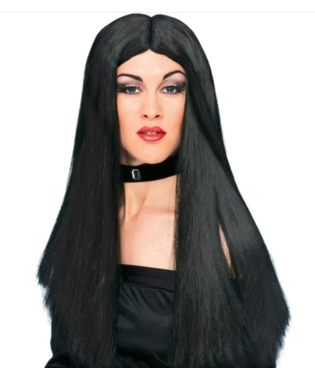 Black Witch Wig with White Streak 50703 - MISS LESTER'S 