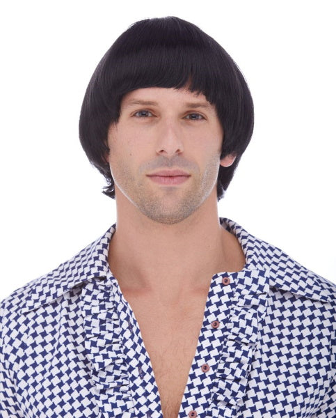 60's Mod Mens Black Character Wig 103-01 - MISS LESTER'S 