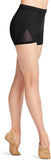 Capezio 11286W Adult Dance Short with Mesh Leg Insert