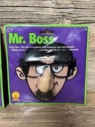 Mr Boss One piece Eye Glasses Eyebrows Nose and Mustache 677C
