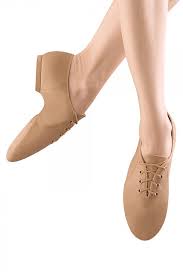 Bloch Adult Lace  Up Tan Laceup Split Sole jazz Shoe - MISS LESTER'S 