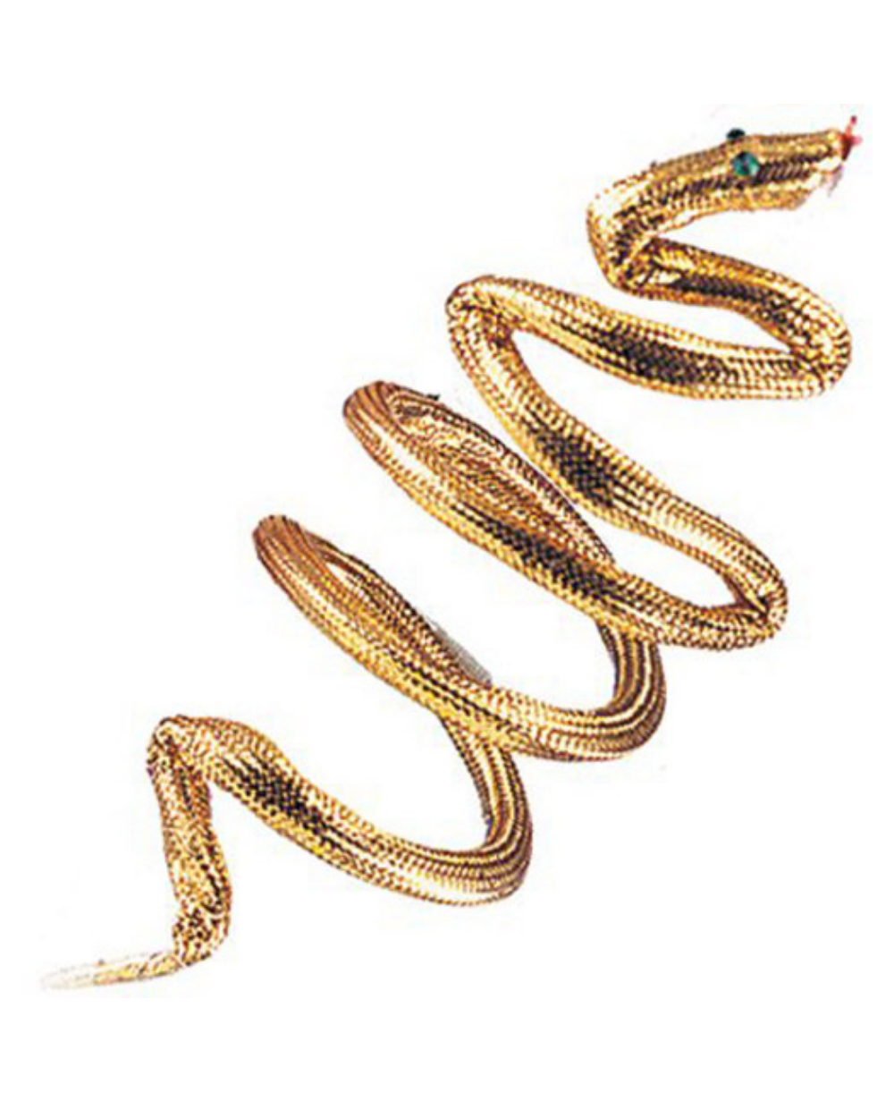 Cleopatra Golden Snake Arm Bracelet and Roman Wreath