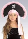 Child Pink Marabou Pirate Hat 49552 - MISS LESTER'S 