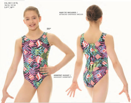 Mondor 27848 Child 4-6 Disco Mix Ls  Gym Leotard - MISS LESTER'S 