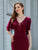 Elegant Long Deep V-neck Mermaid Dress Size 16 Style 00574