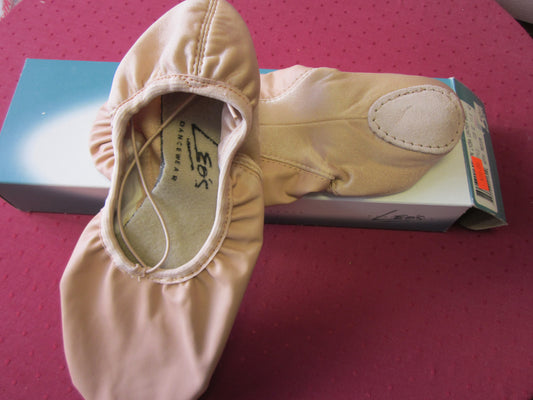 Leo 035  Lycra Leather Ballet  Slipper - MISS LESTER'S 